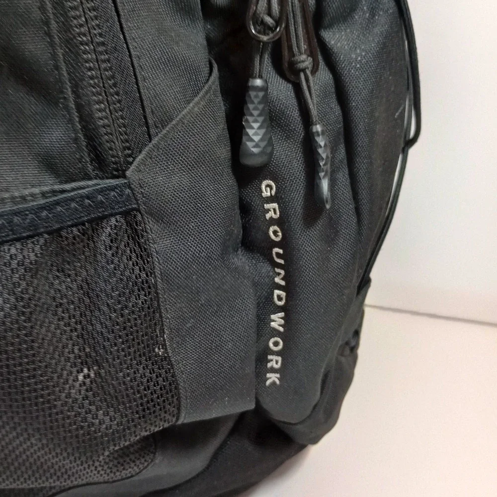 The North Face Groundwork Backpack Black FlexVent Laptop Bag Embroidered Corning